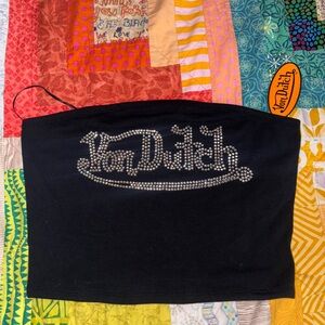Von Dutch Black Tube Top